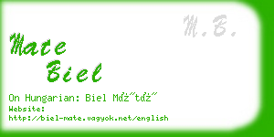 mate biel business card